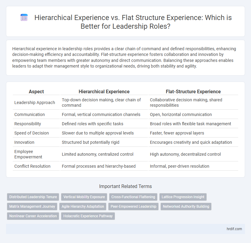 Hierarchical Experience vs. Flat Structure Experience: Which is Better for Leadership Roles?
