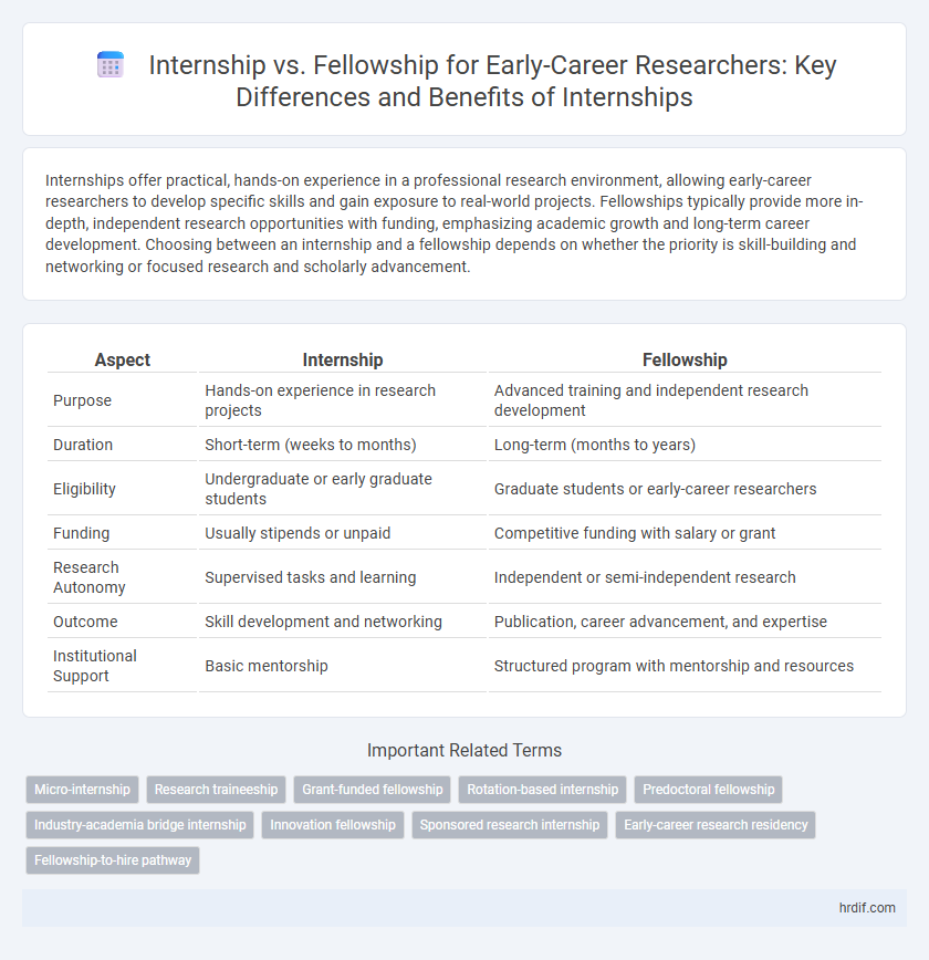 Internship vs. Fellowship for Early-Career Researchers: Key Differences and Benefits of Internships