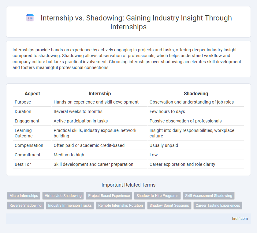 Internship vs. Shadowing: Gaining Industry Insight Through Internships