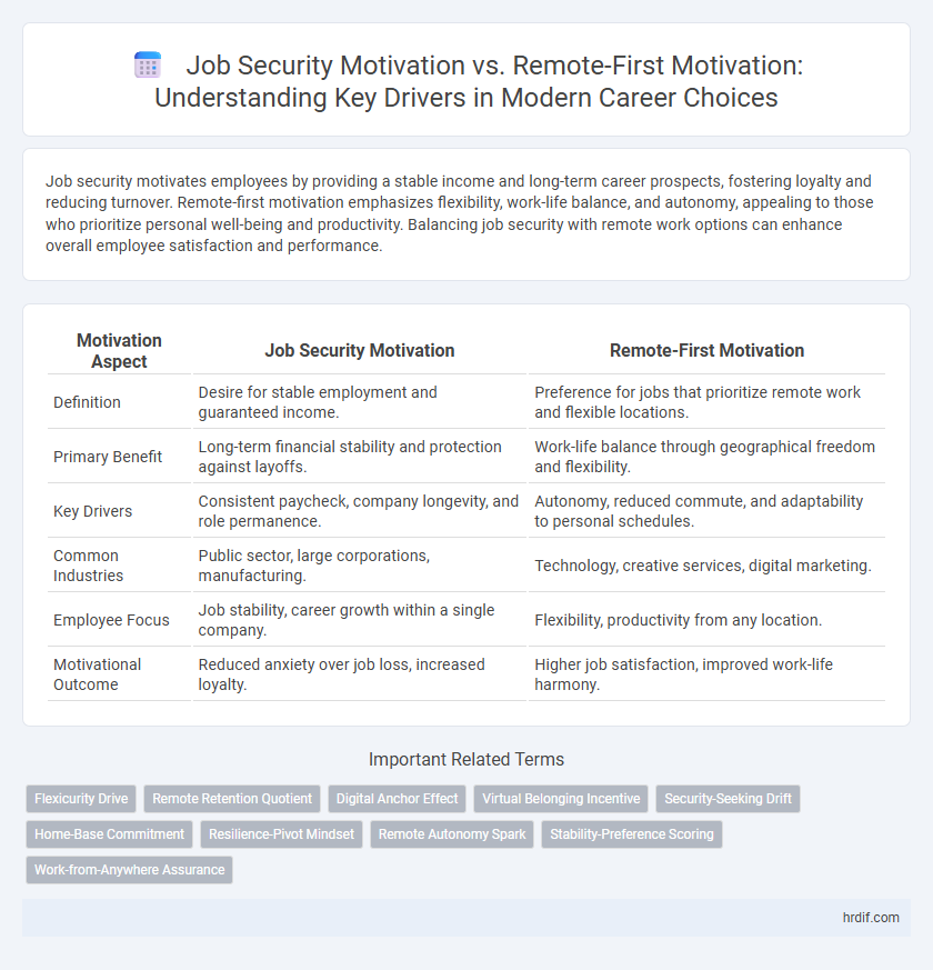 Job Security Motivation vs. Remote-First Motivation: Understanding Key Drivers in Modern Career Choices