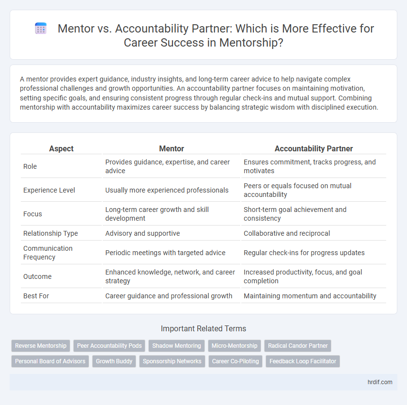 Mentor vs. Accountability Partner: Which is More Effective for Career Success in Mentorship?