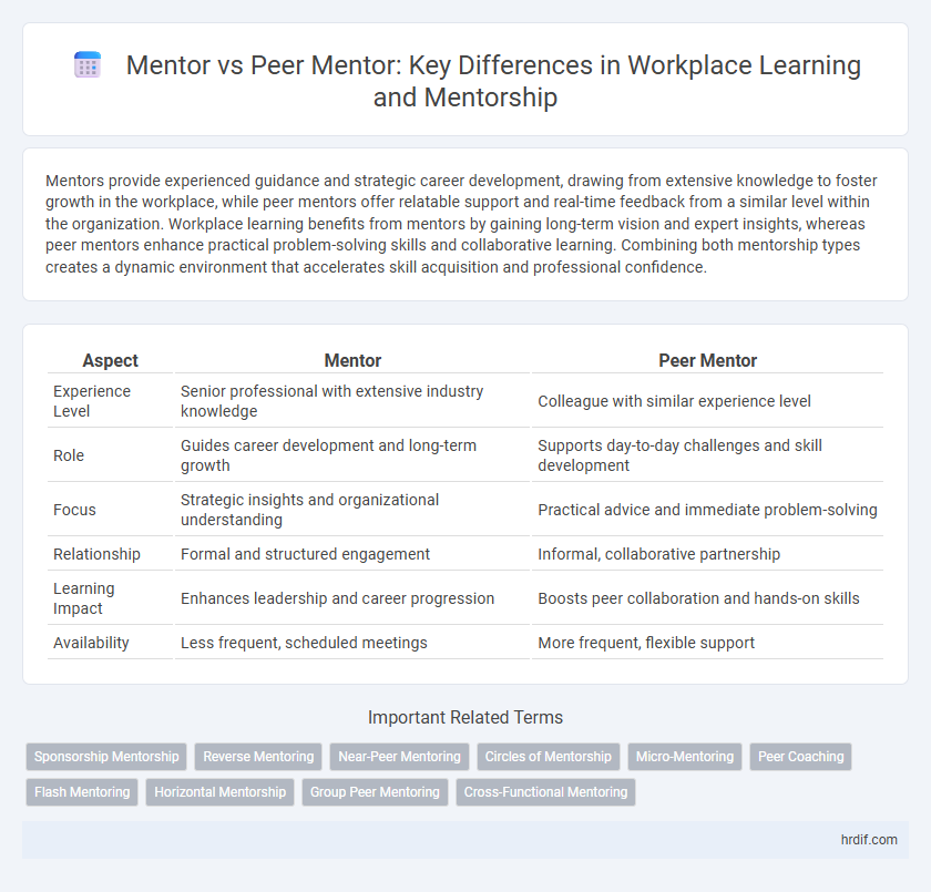 Mentor vs Peer Mentor: Key Differences in Workplace Learning and Mentorship
