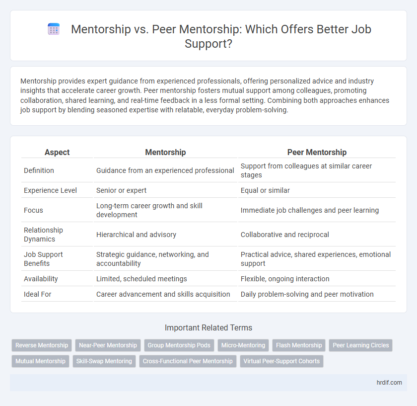 Mentorship vs. Peer Mentorship: Which Offers Better Job Support?