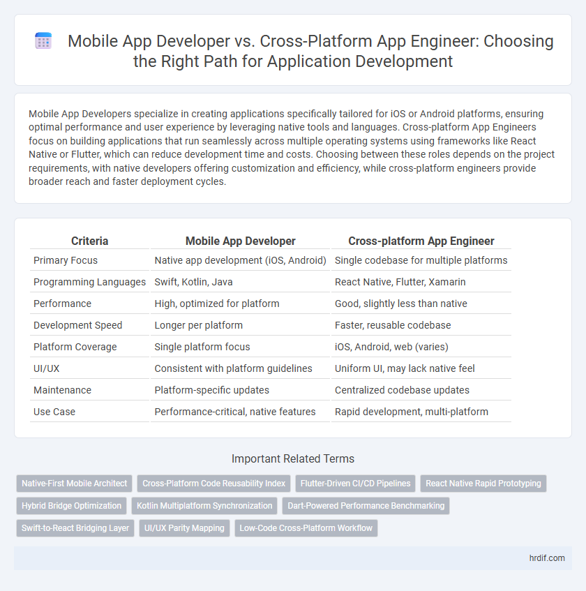 Mobile App Developer vs. Cross-Platform App Engineer: Choosing the Right Path for Application Development