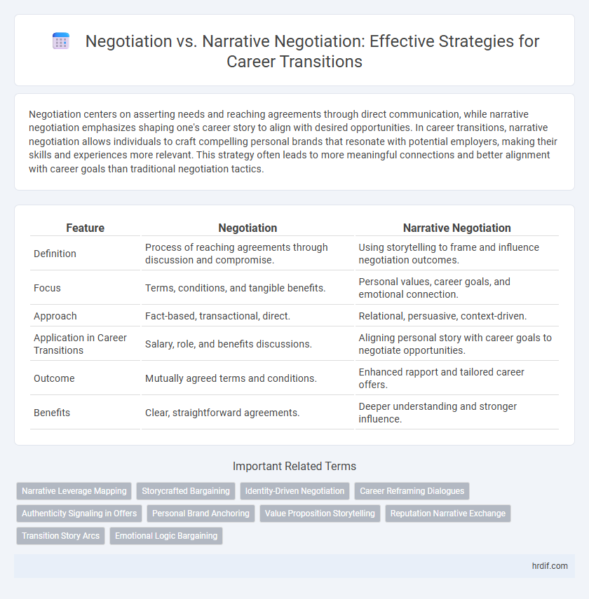 Negotiation vs. Narrative Negotiation: Effective Strategies for Career Transitions
