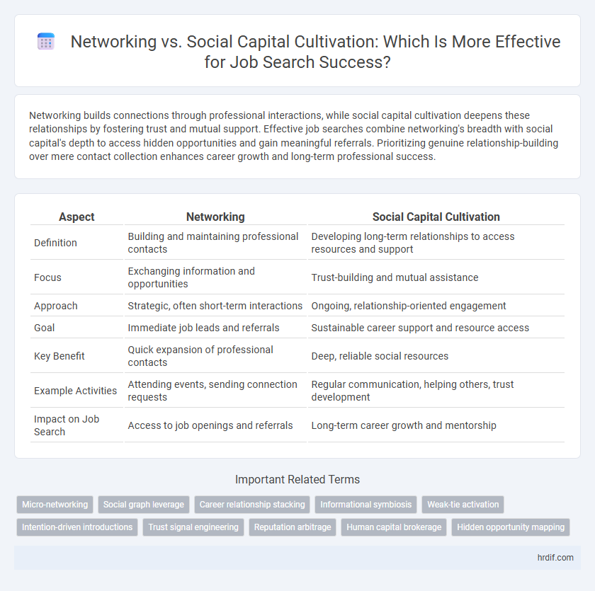 Networking vs. Social Capital Cultivation: Which Is More Effective for Job Search Success?