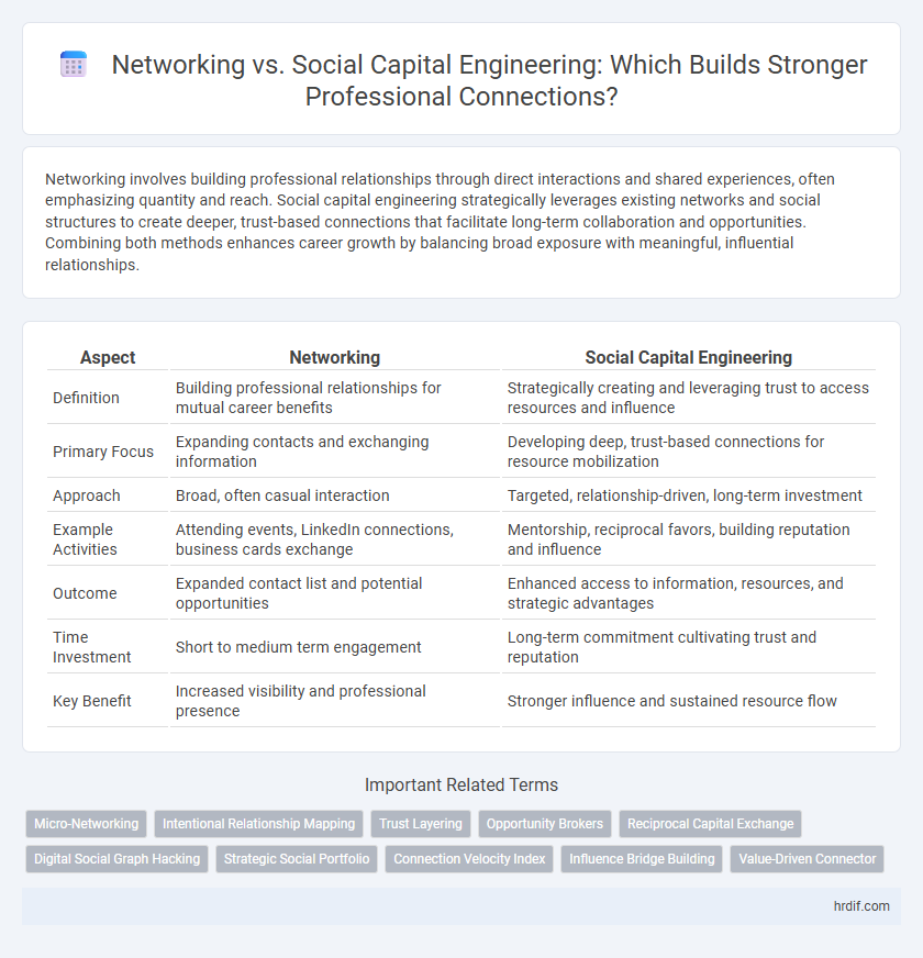 Networking vs. Social Capital Engineering: Which Builds Stronger Professional Connections?