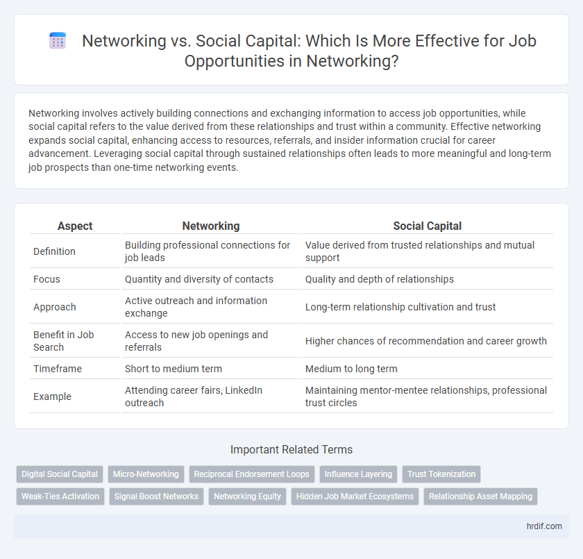Networking vs. Social Capital: Which Is More Effective for Job Opportunities in Networking?