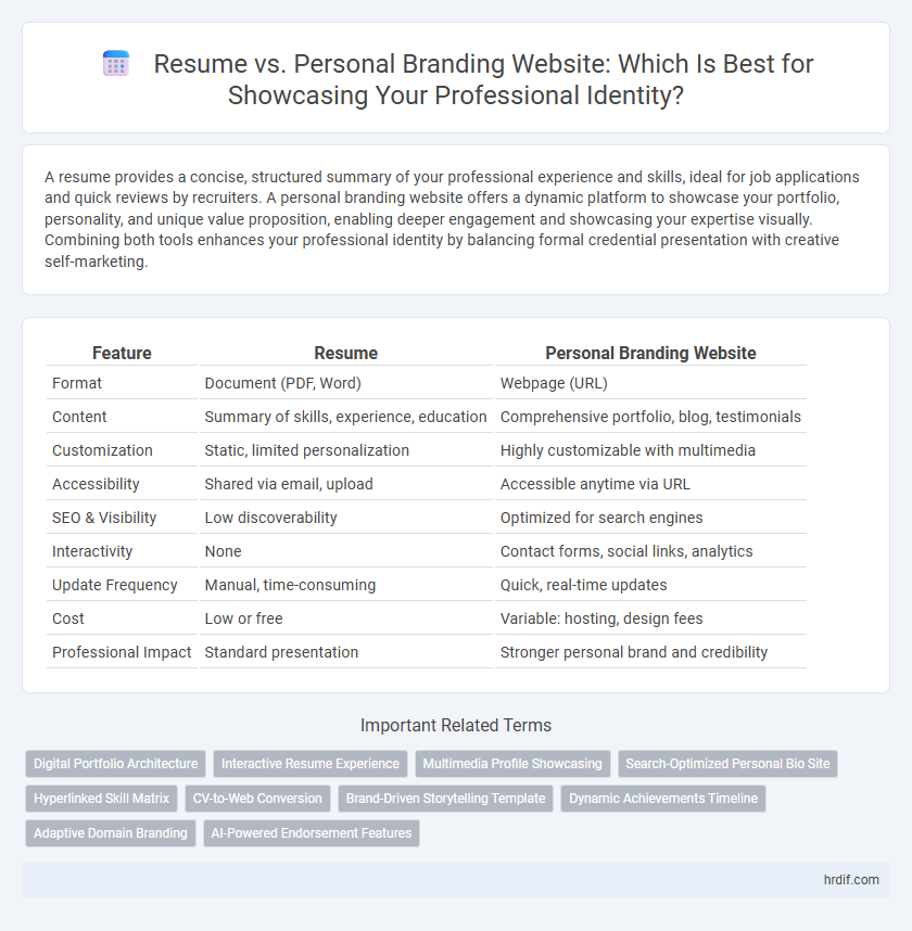 Resume vs. Personal Branding Website: Which Is Best for Showcasing Your Professional Identity?