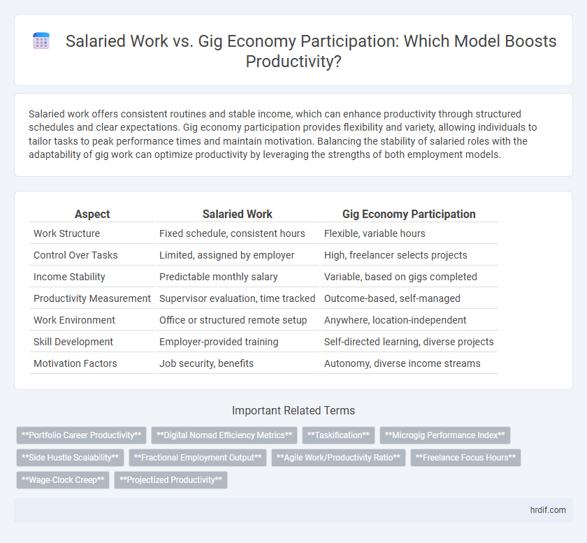 Salaried Work vs. Gig Economy Participation: Which Model Boosts Productivity?