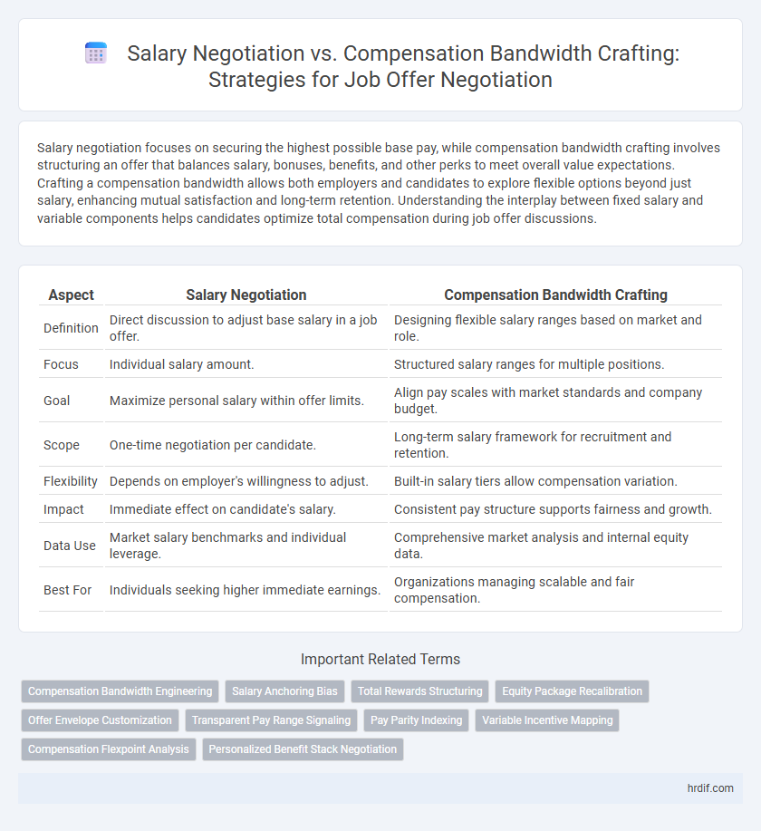Salary Negotiation vs. Compensation Bandwidth Crafting: Strategies for Job Offer Negotiation