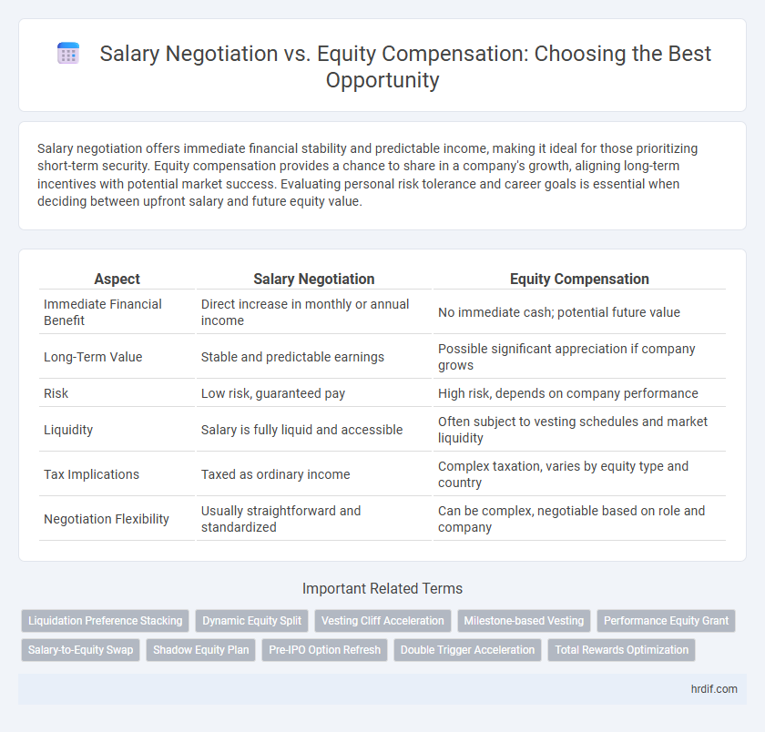 Salary Negotiation vs. Equity Compensation: Choosing the Best Opportunity