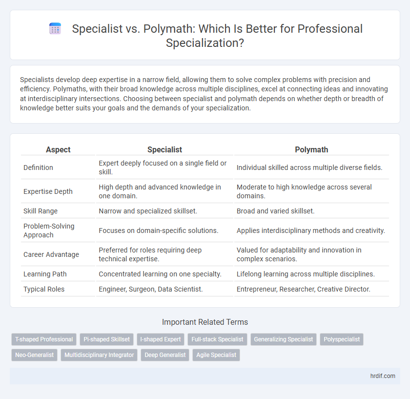Specialist vs. Polymath: Which Is Better for Professional Specialization?