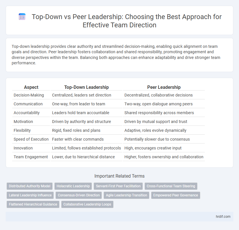 Top-Down vs Peer Leadership: Choosing the Best Approach for Effective Team Direction