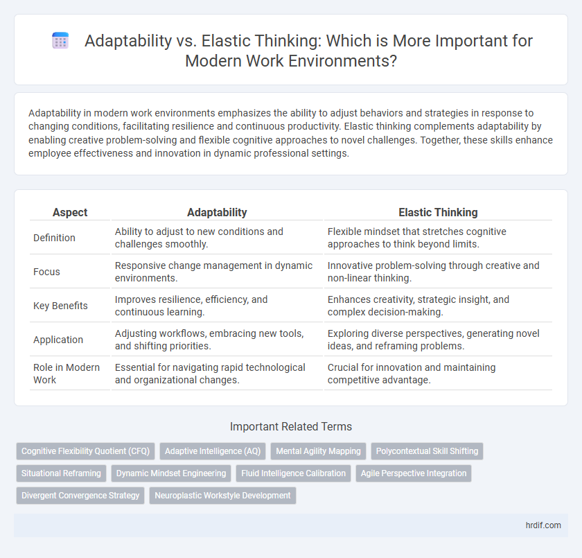 Adaptability vs. Elastic Thinking: Which is More Important for Modern Work Environments?