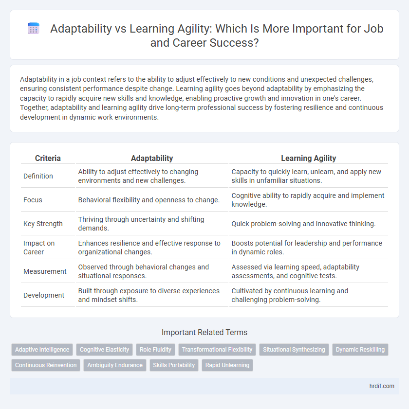 Adaptability vs Learning Agility: Which Is More Important for Job and Career Success?