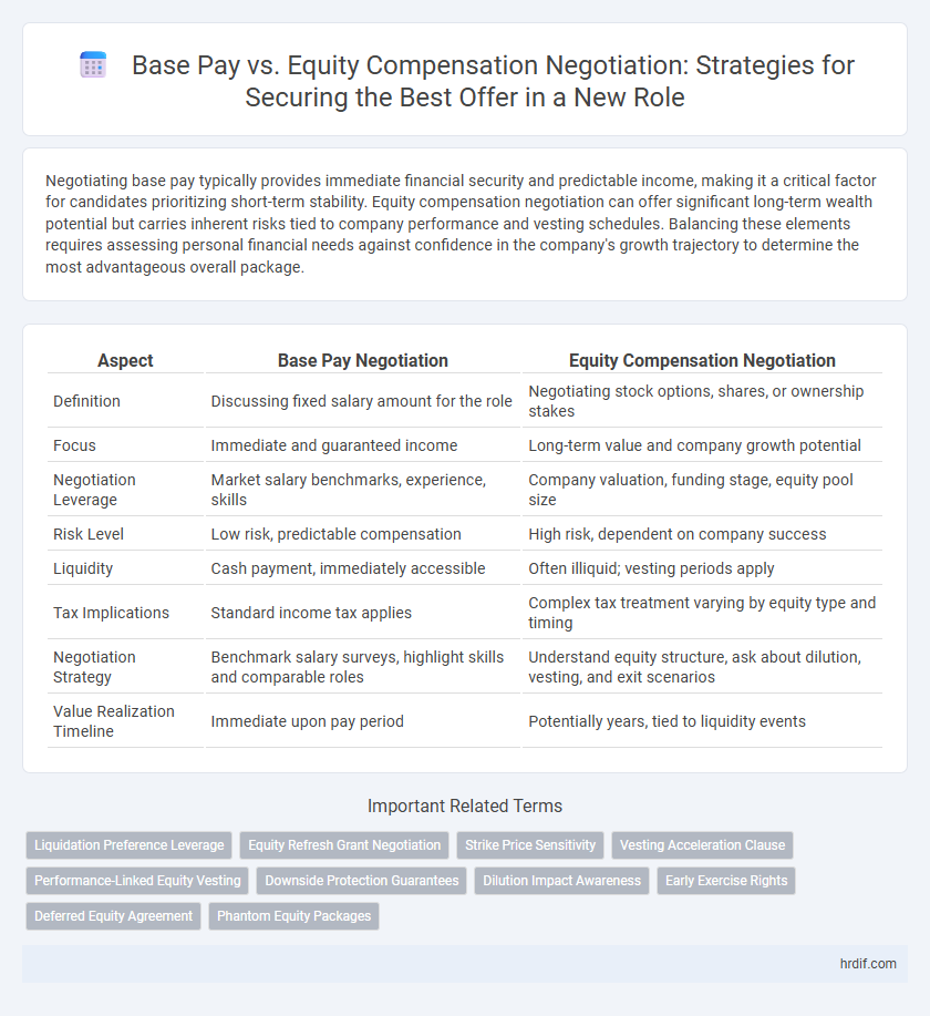 Base Pay vs. Equity Compensation Negotiation: Strategies for Securing the Best Offer in a New Role
