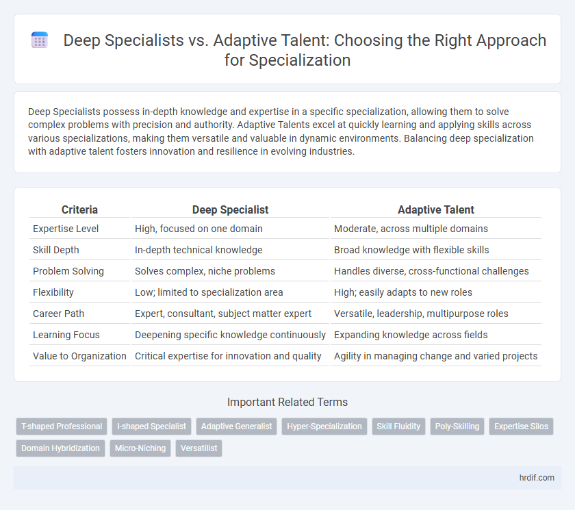 Deep Specialists vs. Adaptive Talent: Choosing the Right Approach for Specialization