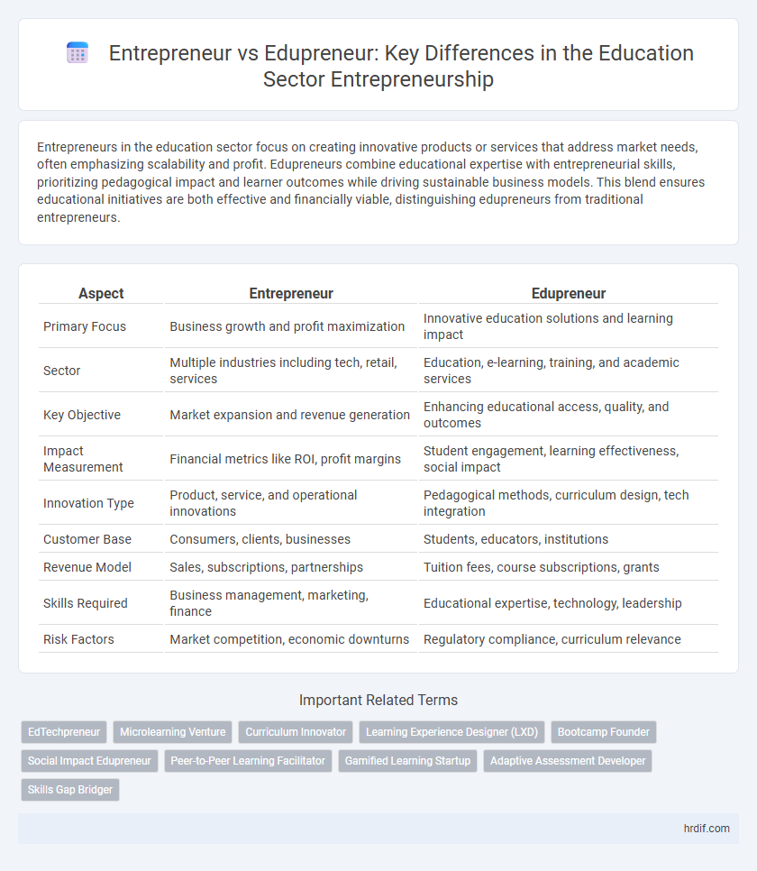 Entrepreneur vs Edupreneur: Key Differences in the Education Sector Entrepreneurship