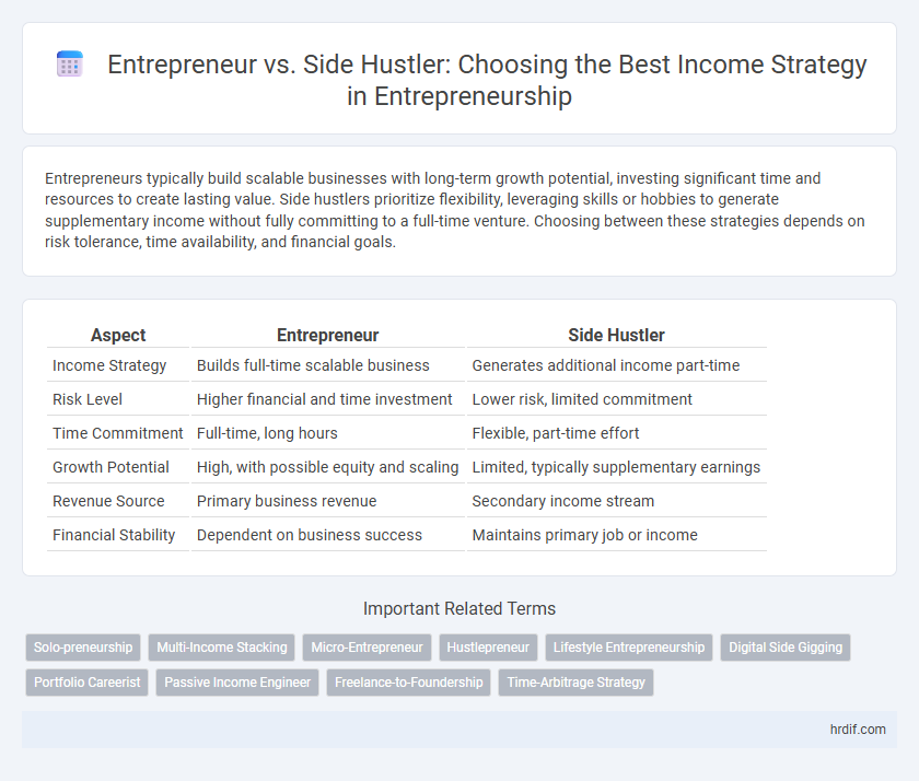 Entrepreneur vs. Side Hustler: Choosing the Best Income Strategy in Entrepreneurship