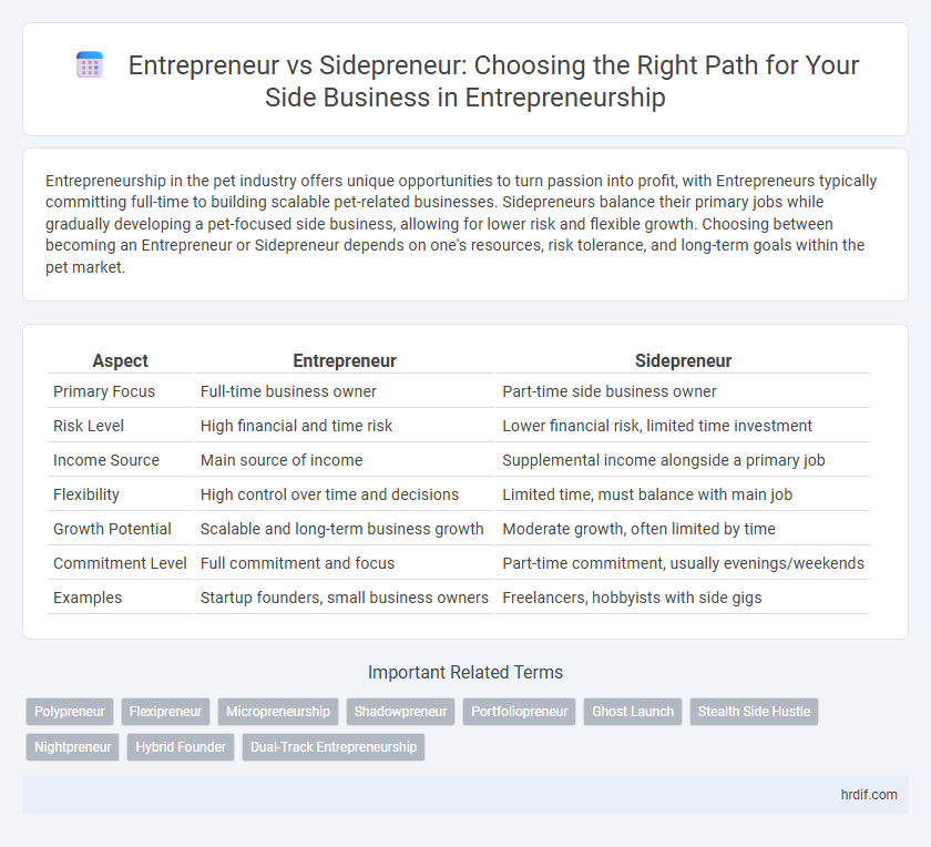 Entrepreneur vs Sidepreneur: Choosing the Right Path for Your Side Business in Entrepreneurship