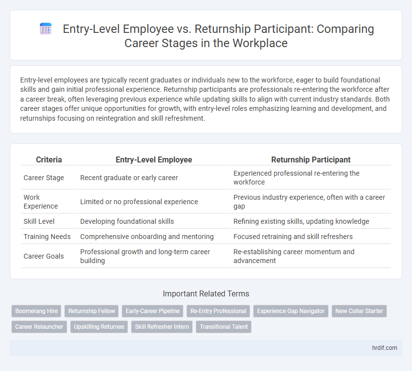 Entry-Level Employee vs. Returnship Participant: Comparing Career Stages in the Workplace