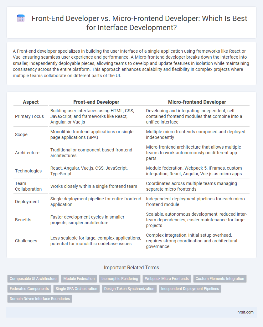Front-End Developer vs. Micro-Frontend Developer: Which Is Best for Interface Development?