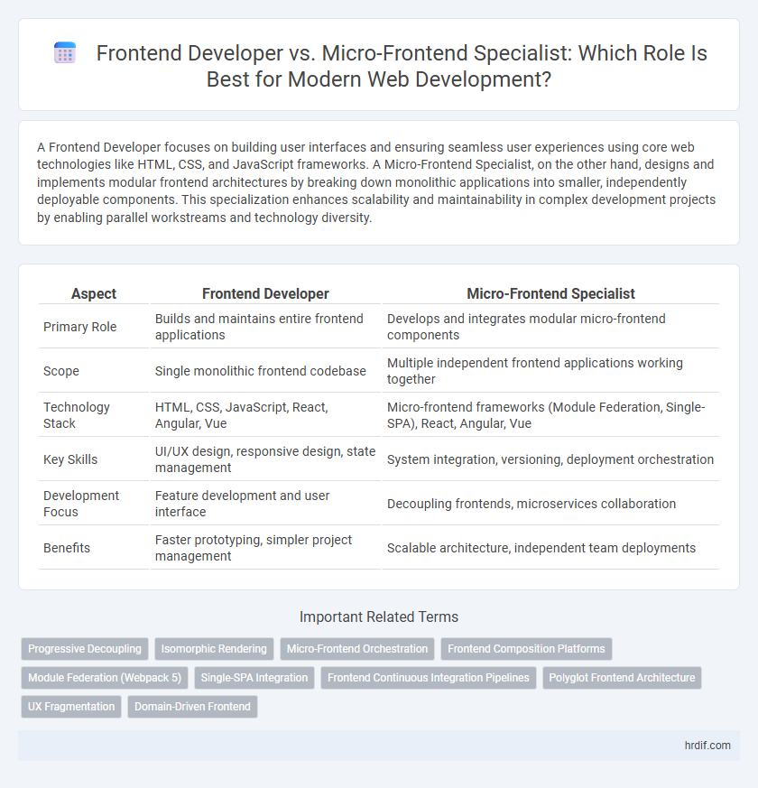 Frontend Developer vs. Micro-Frontend Specialist: Which Role Is Best for Modern Web Development?
