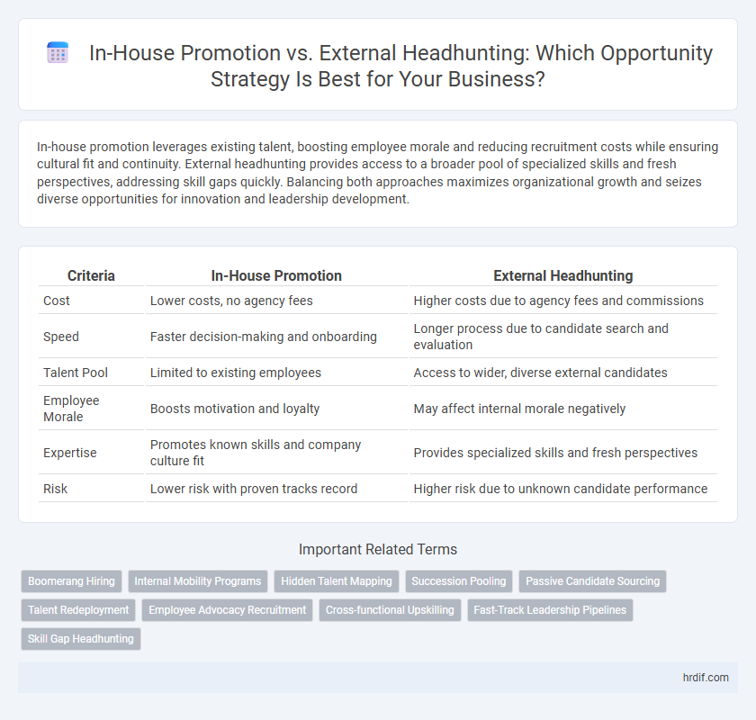 In-House Promotion vs. External Headhunting: Which Opportunity Strategy Is Best for Your Business?