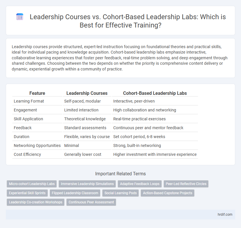 Leadership Courses vs. Cohort-Based Leadership Labs: Which is Best for Effective Training?