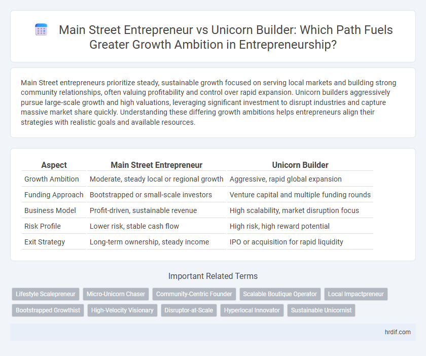 Main Street Entrepreneur vs Unicorn Builder: Which Path Fuels Greater Growth Ambition in Entrepreneurship?