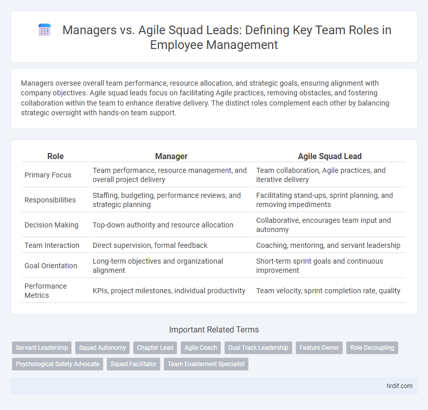 Managers vs. Agile Squad Leads: Defining Key Team Roles in Employee Management