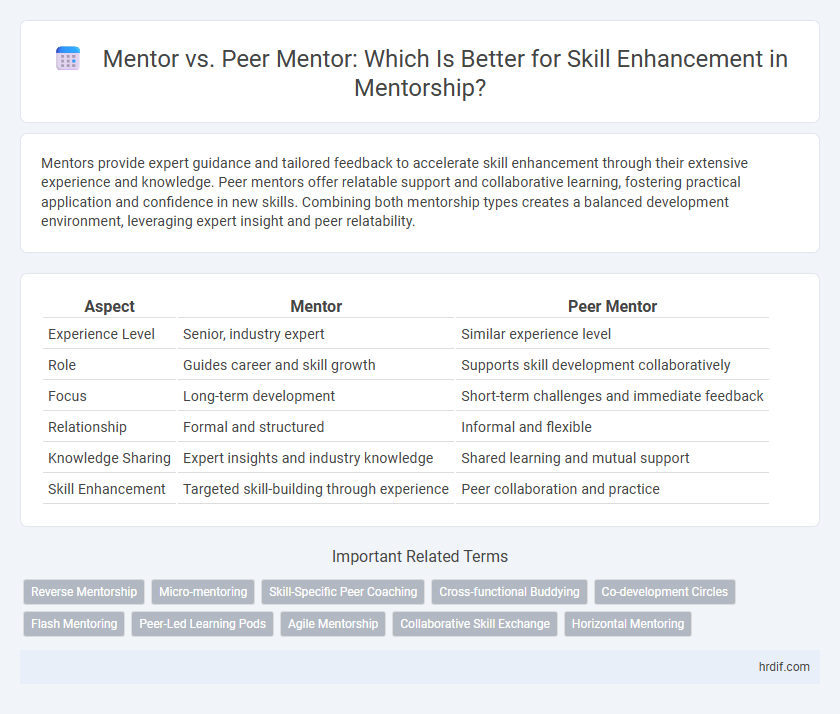 Mentor vs. Peer Mentor: Which Is Better for Skill Enhancement in Mentorship?