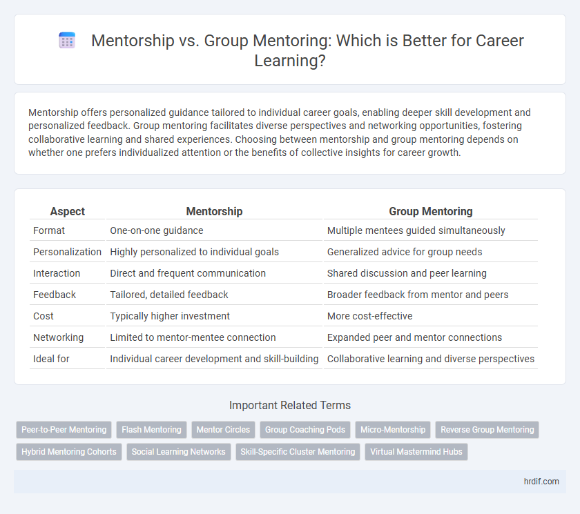 Mentorship vs. Group Mentoring: Which is Better for Career Learning?
