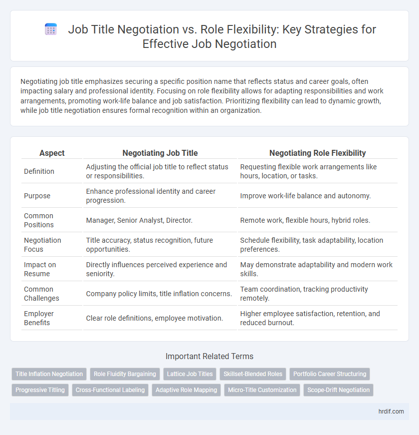 Job Title Negotiation vs. Role Flexibility: Key Strategies for Effective Job Negotiation