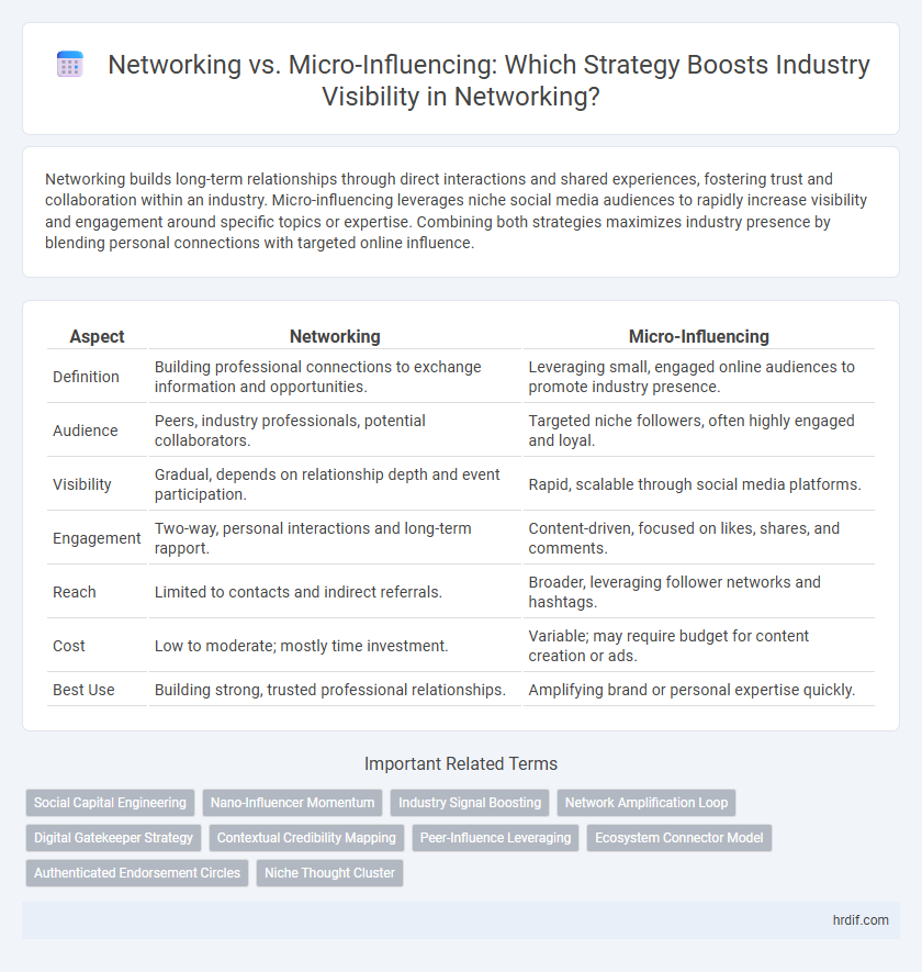 Networking vs. Micro-Influencing: Which Strategy Boosts Industry Visibility in Networking?