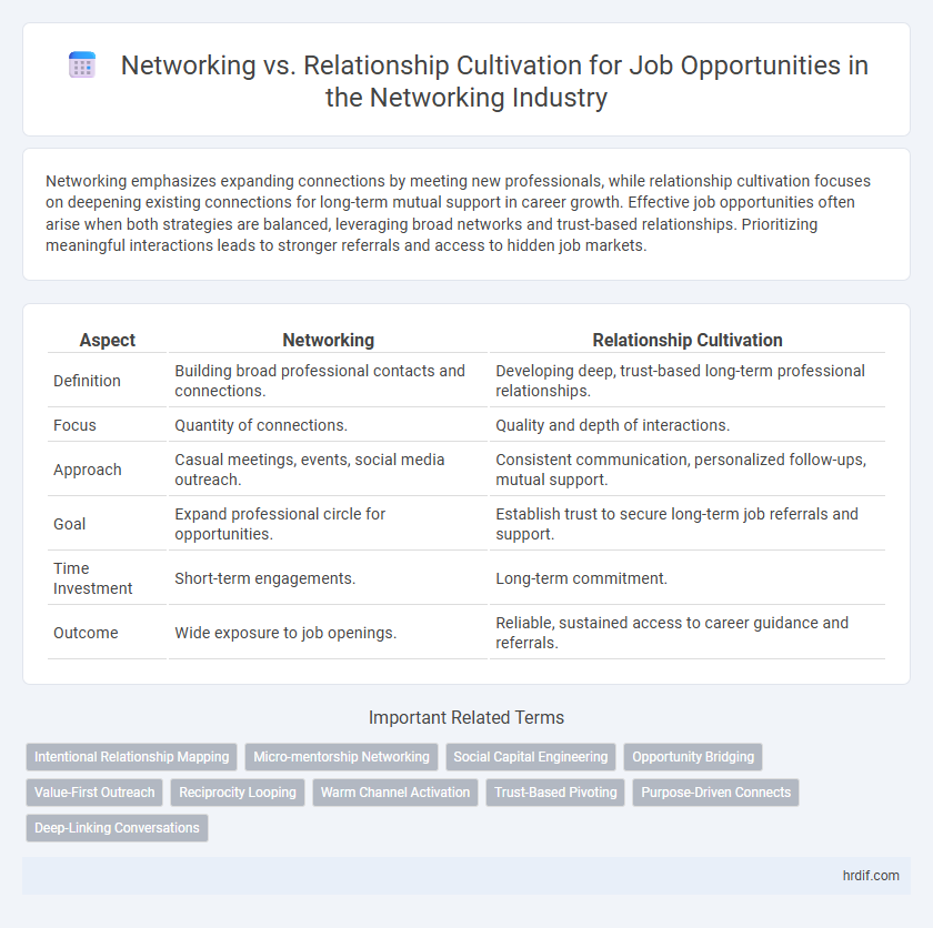 Networking vs. Relationship Cultivation for Job Opportunities in the Networking Industry