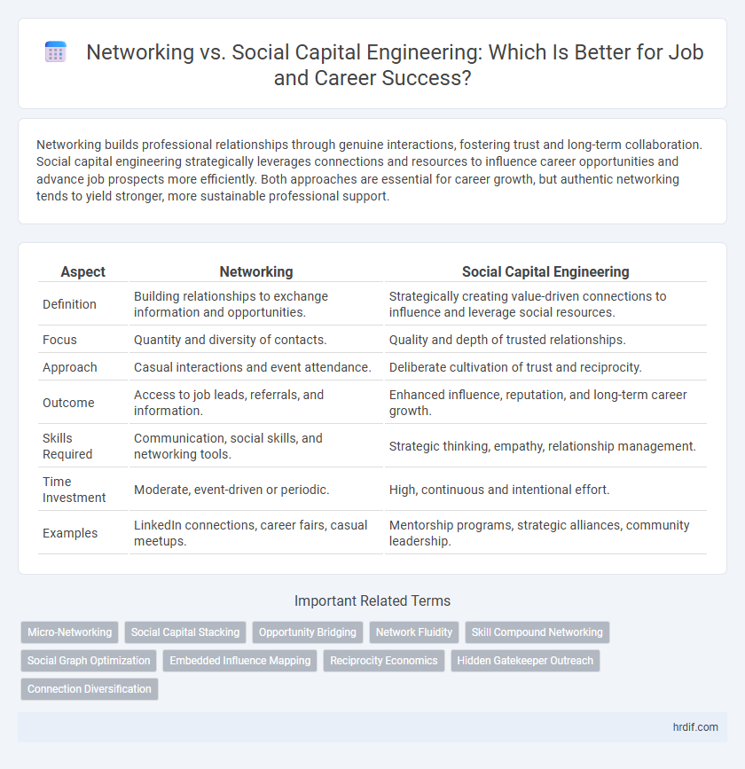 Networking vs. Social Capital Engineering: Which Is Better for Job and Career Success?