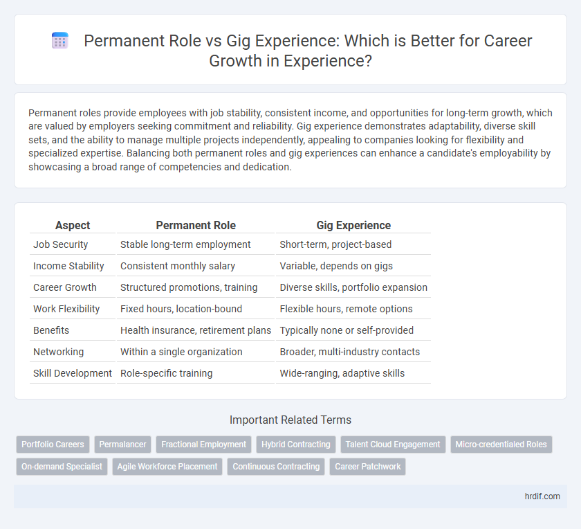 Permanent Role vs Gig Experience: Which is Better for Career Growth in Experience?