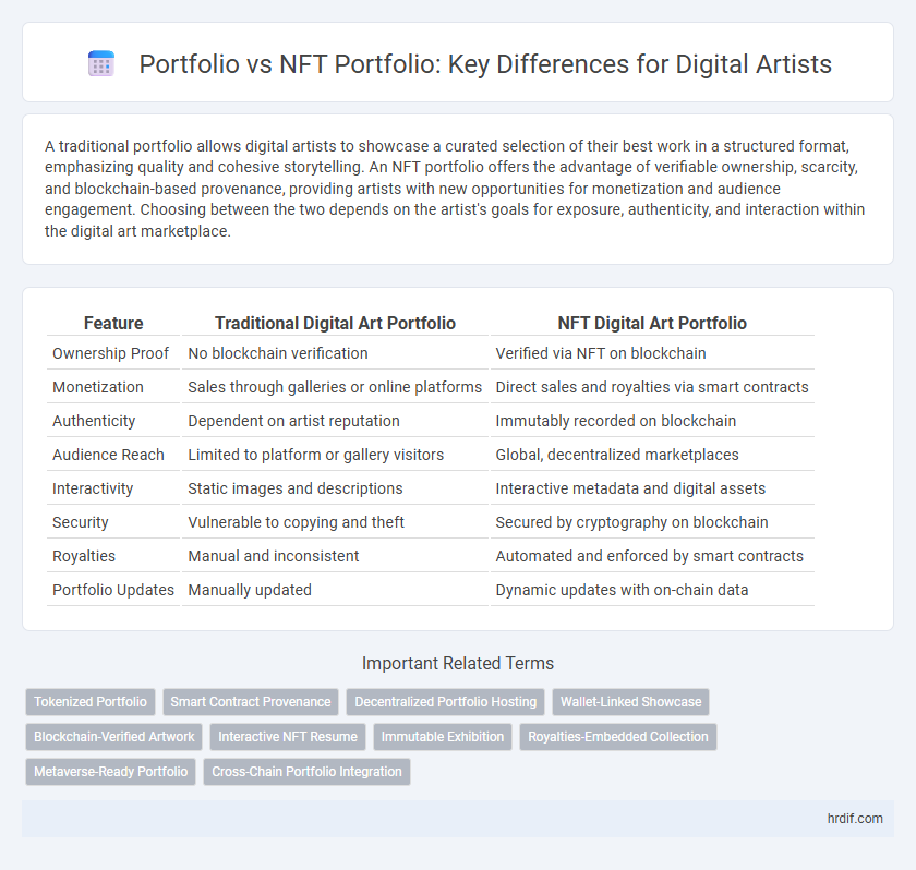 Portfolio vs NFT Portfolio: Key Differences for Digital Artists