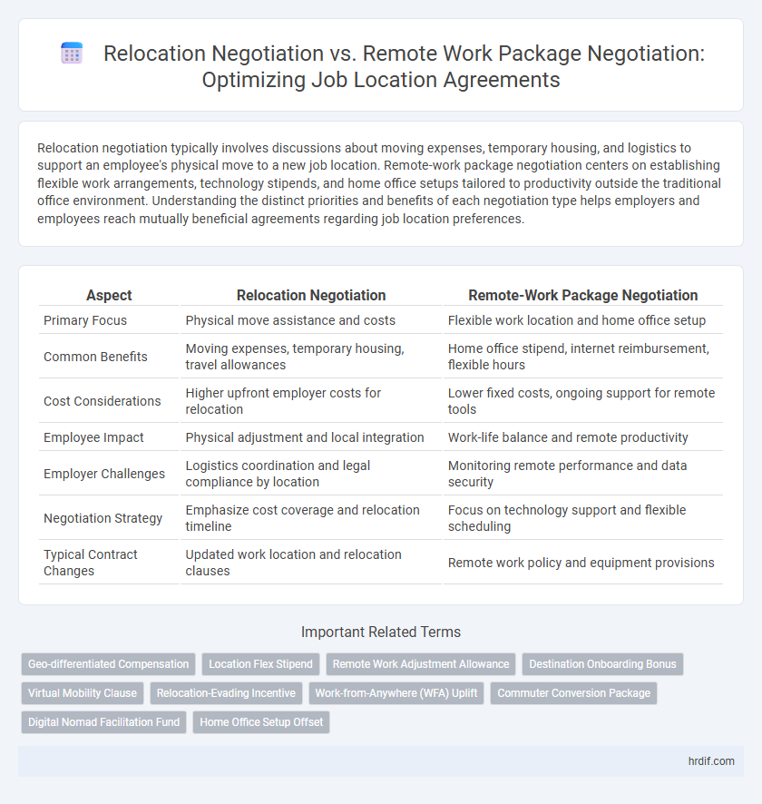 Relocation Negotiation vs. Remote Work Package Negotiation: Optimizing Job Location Agreements