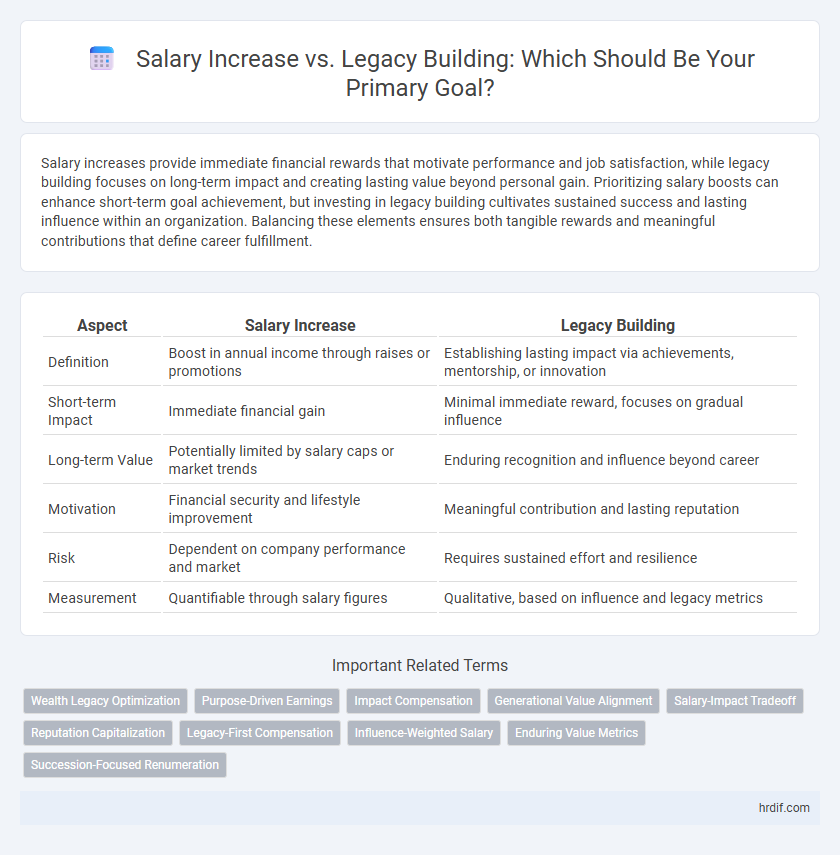 Salary Increase vs. Legacy Building: Which Should Be Your Primary Goal?