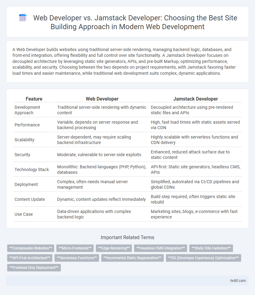 Web Developer vs. Jamstack Developer: Choosing the Best Site Building Approach in Modern Web Development