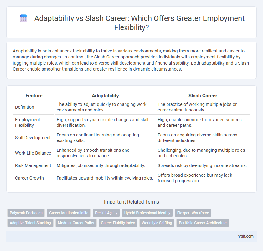 Adaptability vs Slash Career: Which Offers Greater Employment Flexibility?