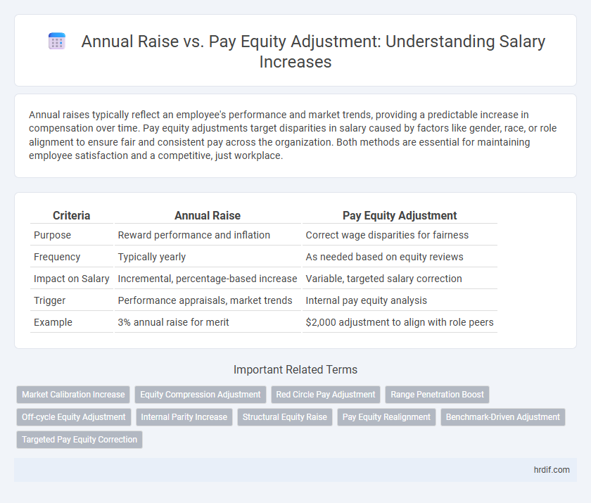 Annual Raise vs. Pay Equity Adjustment: Understanding Salary Increases