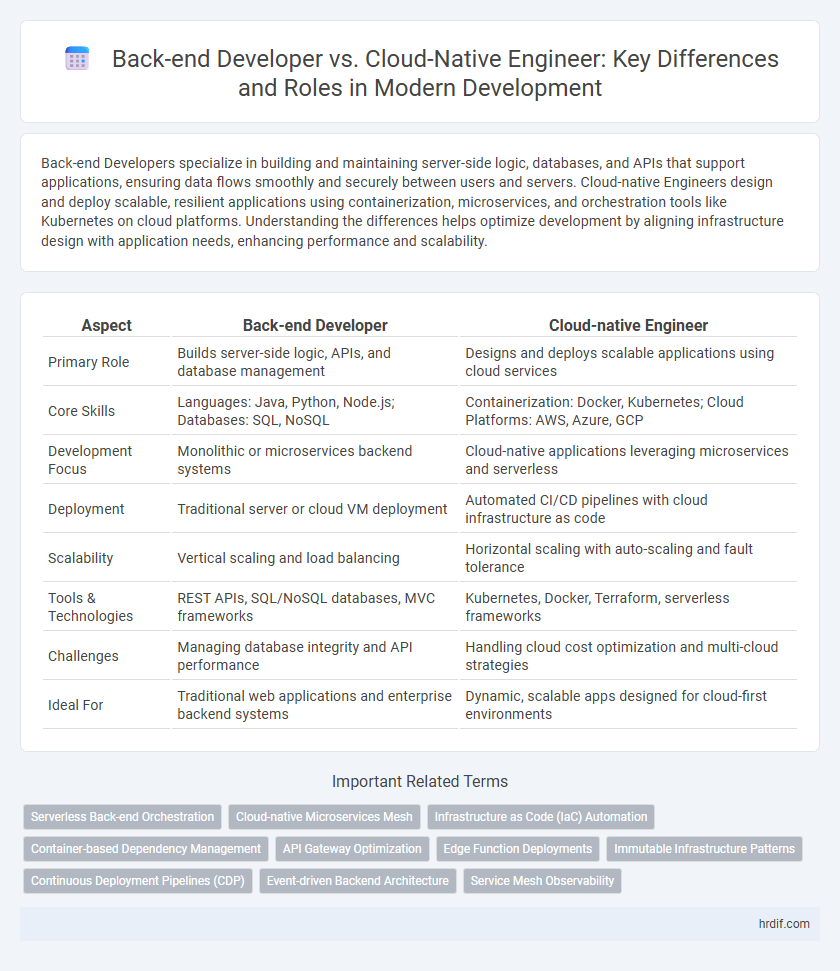 Back-end Developer vs. Cloud-Native Engineer: Key Differences and Roles in Modern Development