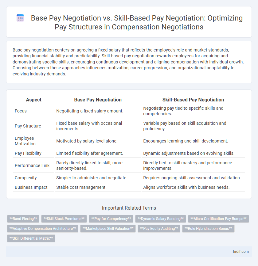 Base Pay Negotiation vs. Skill-Based Pay Negotiation: Optimizing Pay Structures in Compensation Negotiations