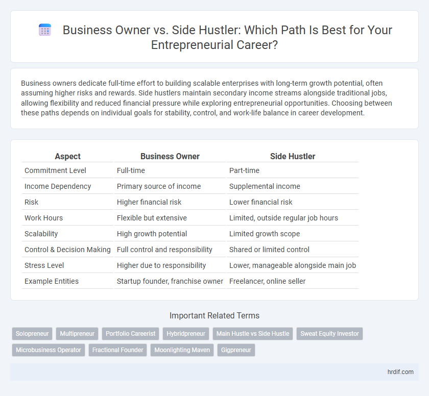 Business Owner vs. Side Hustler: Which Path Is Best for Your Entrepreneurial Career?