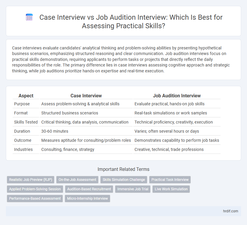 Case Interview vs Job Audition Interview: Which Is Best for Assessing Practical Skills?