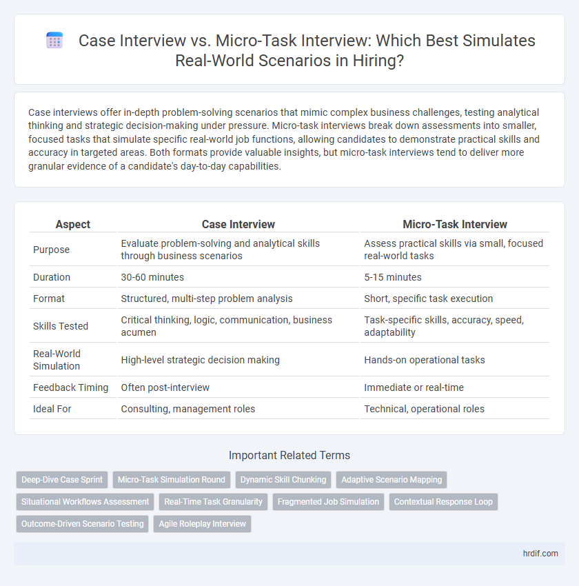 Case Interview vs. Micro-Task Interview: Which Best Simulates Real-World Scenarios in Hiring?